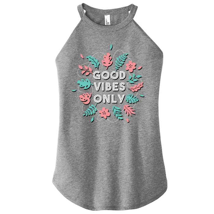 Good Vibes Only Flower Women’s Perfect Tri Rocker Tank