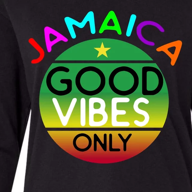 Good Vibes Only Jamaica Womens Cotton Relaxed Long Sleeve T-Shirt