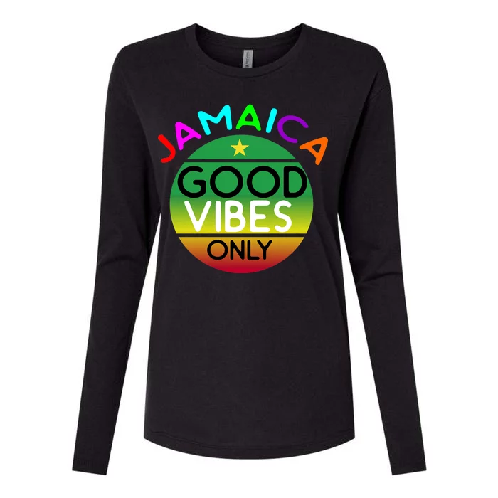 Good Vibes Only Jamaica Womens Cotton Relaxed Long Sleeve T-Shirt