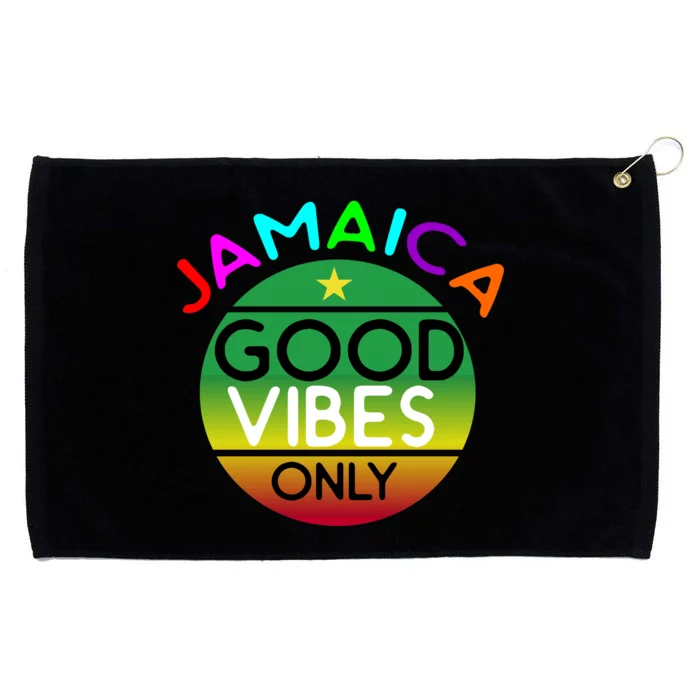 Good Vibes Only Jamaica Grommeted Golf Towel