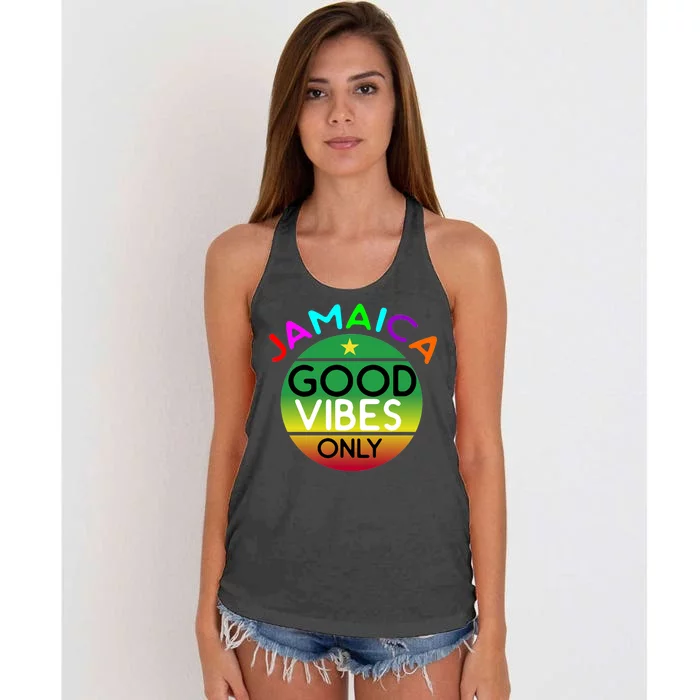 Good Vibes Only Jamaica Women's Knotted Racerback Tank