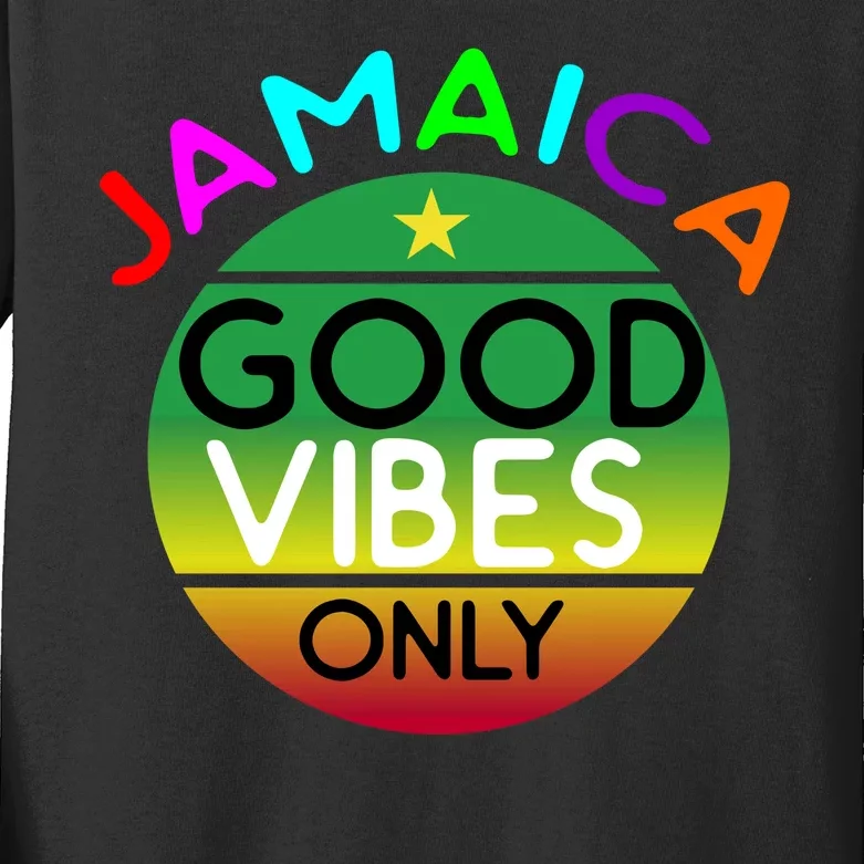 Good Vibes Only Jamaica Kids Long Sleeve Shirt