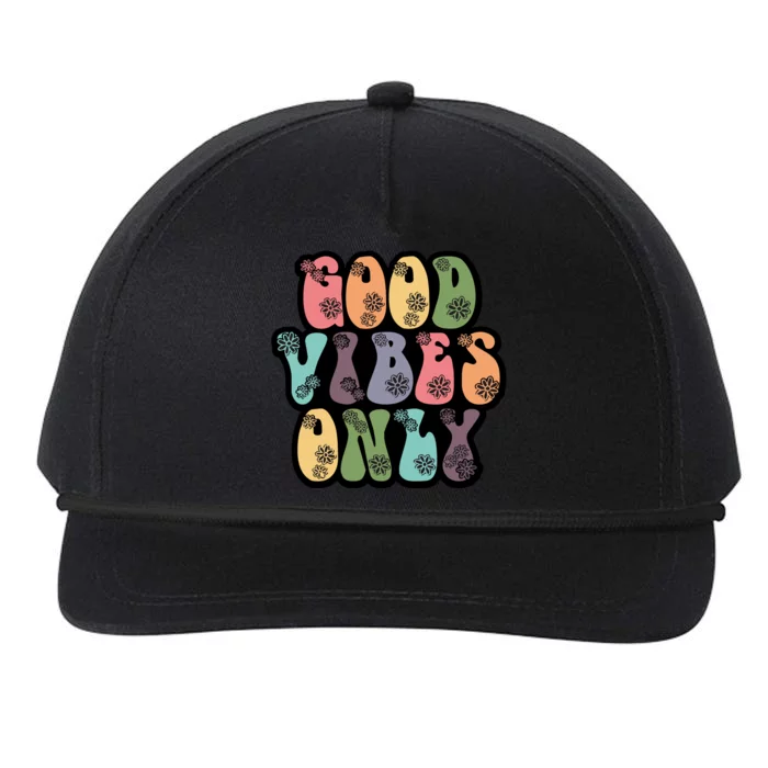 Good Vibes Only Retro 80's Hip Snapback Five-Panel Rope Hat