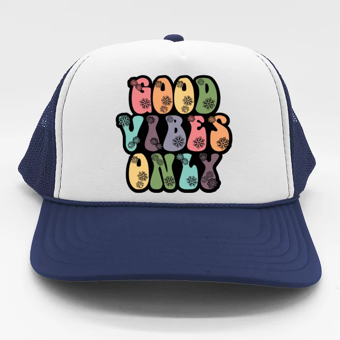 Good Vibes Only Retro 80's Hip Trucker Hat