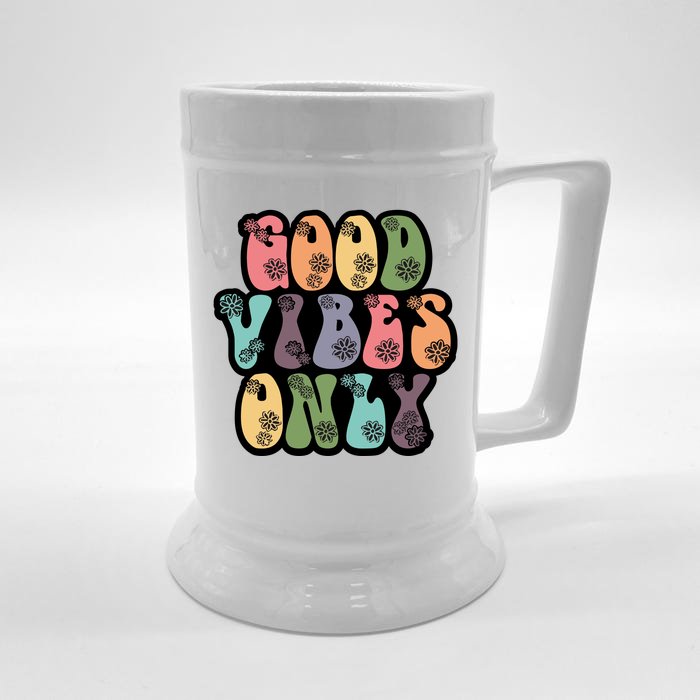 Good Vibes Only Retro 80's Hip Front & Back Beer Stein