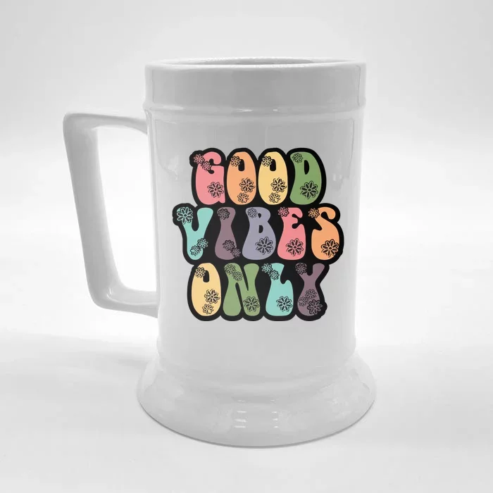 Good Vibes Only Retro 80's Hip Front & Back Beer Stein