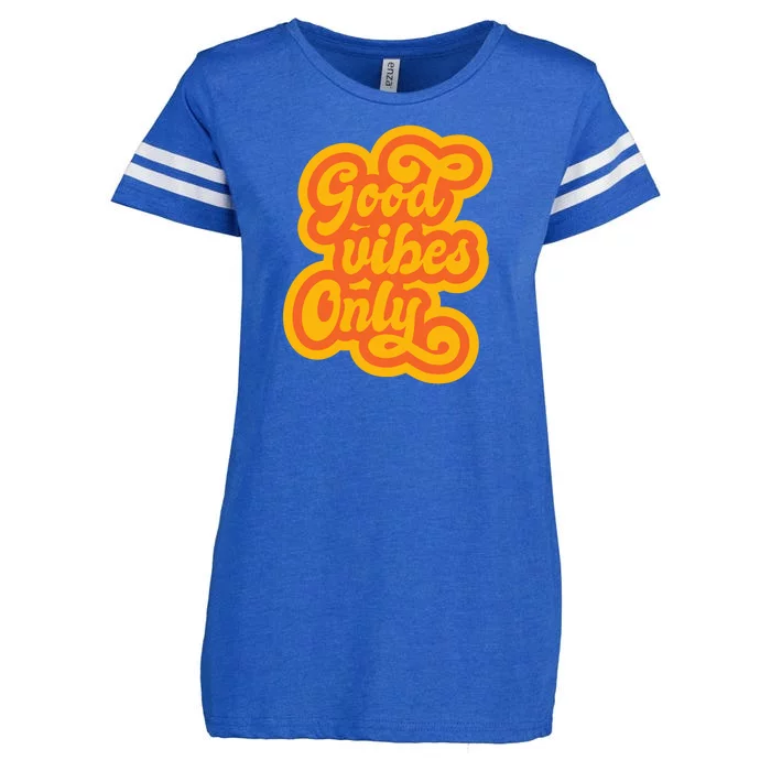 Good Vibes Only Vintage Enza Ladies Jersey Football T-Shirt