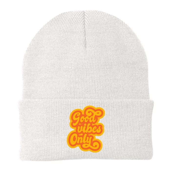 Good Vibes Only Vintage Knit Cap Winter Beanie