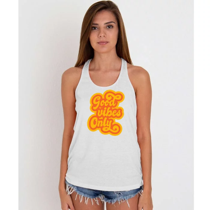 Good Vibes Only Vintage Women's Knotted Racerback Tank