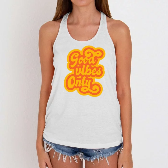 Good Vibes Only Vintage Women's Knotted Racerback Tank