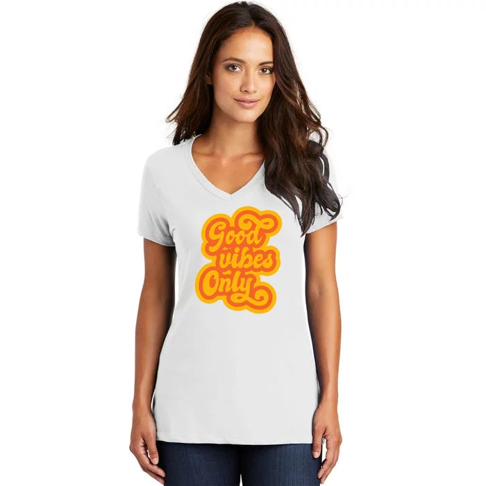 Good Vibes Only Vintage Women's V-Neck T-Shirt