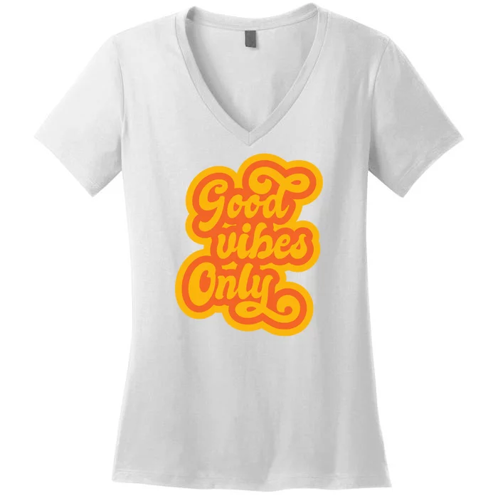 Good Vibes Only Vintage Women's V-Neck T-Shirt