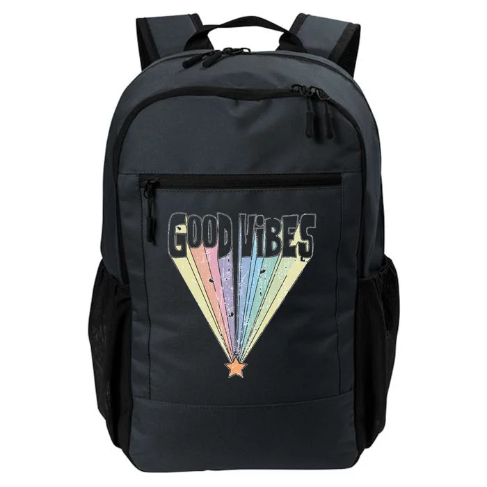 Good Vibes Retro Rainbow Daily Commute Backpack