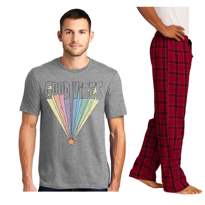 Good Vibes Retro Rainbow Pajama Set