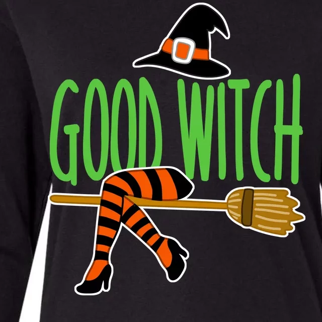 Good Witch Funny Halloween Womens Cotton Relaxed Long Sleeve T-Shirt