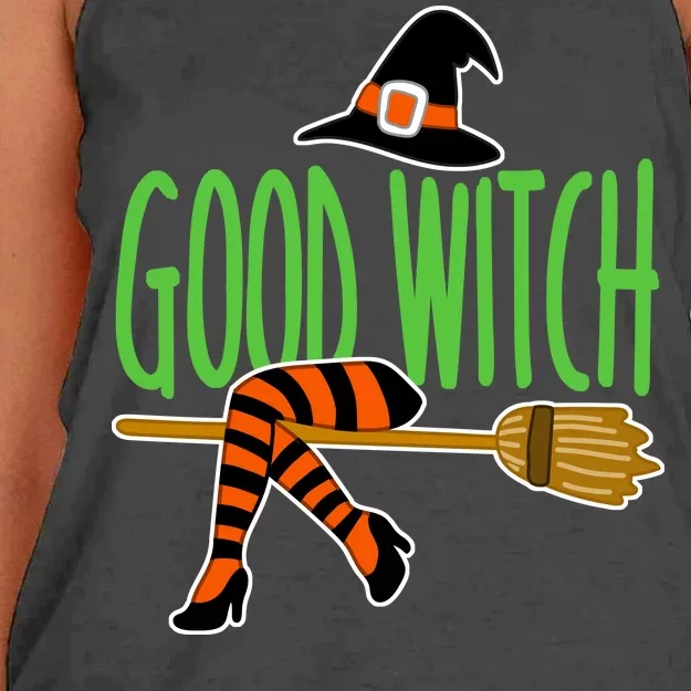 Good Witch Funny Halloween Women's Knotted Racerback Tank