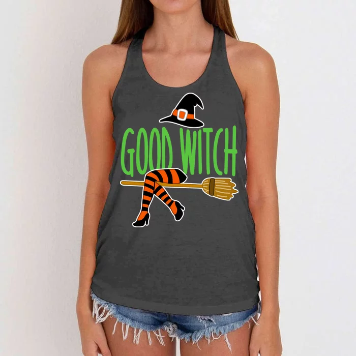 Good Witch Funny Halloween Women's Knotted Racerback Tank