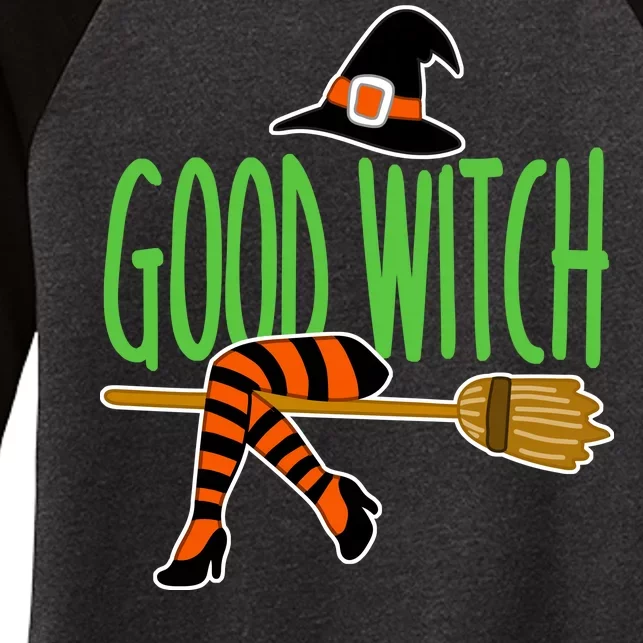 Good Witch Funny Halloween Women's Tri-Blend 3/4-Sleeve Raglan Shirt