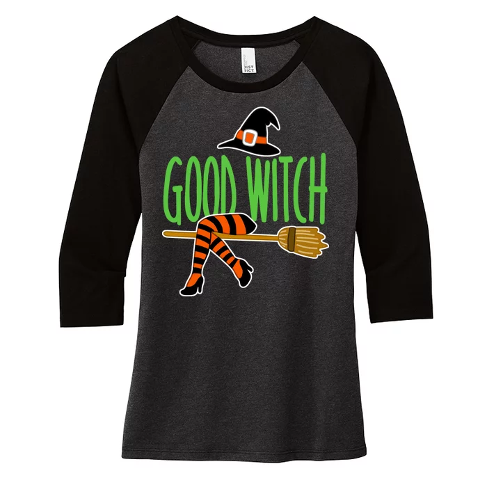 Good Witch Funny Halloween Women's Tri-Blend 3/4-Sleeve Raglan Shirt