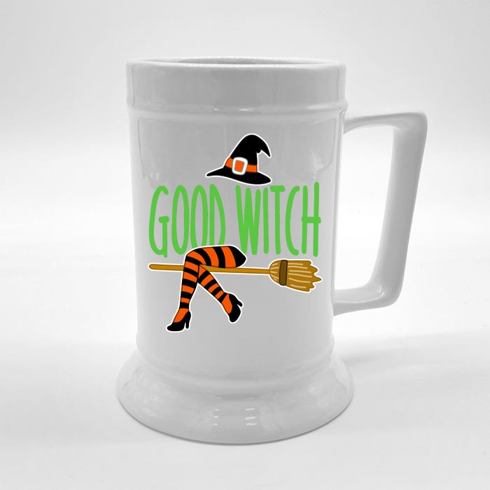 Good Witch Funny Halloween Front & Back Beer Stein