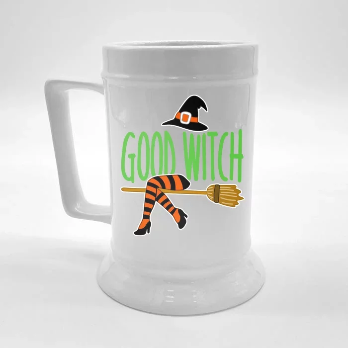 Good Witch Funny Halloween Front & Back Beer Stein