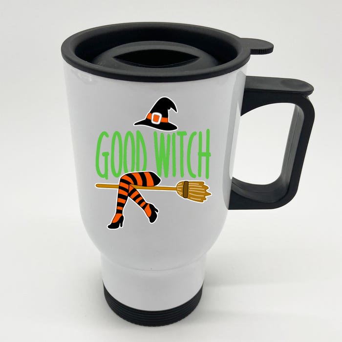 Good Witch Funny Halloween Front & Back Stainless Steel Travel Mug