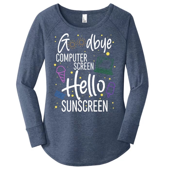 Goodbye Computer Screen Hello Sunscreen Women's Perfect Tri Tunic Long Sleeve Shirt