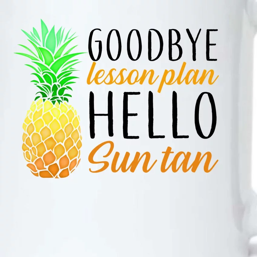 Goodbye Lesson Plan Hello Sun Tan Black Color Changing Mug