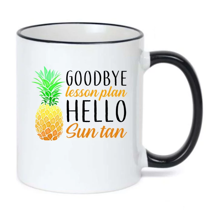 Goodbye Lesson Plan Hello Sun Tan Black Color Changing Mug