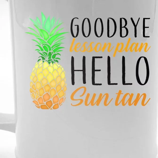 Goodbye Lesson Plan Hello Sun Tan Front & Back Beer Stein