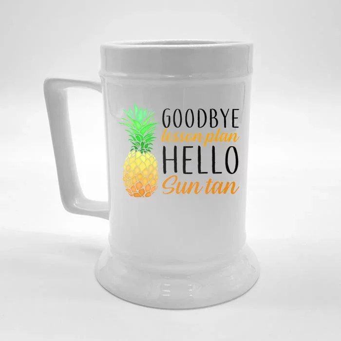 Goodbye Lesson Plan Hello Sun Tan Front & Back Beer Stein