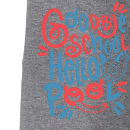 Goodbye School Hello Pool Doggie 3-End Fleece Hoodie