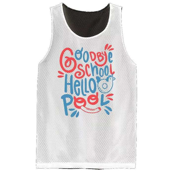 Goodbye School Hello Pool Mesh Reversible Basketball Jersey Tank