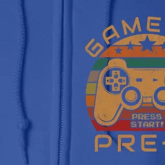 Game On PreK Video Gamer Gift First Day Of Preschool Funny Gift Full Zip Hoodie