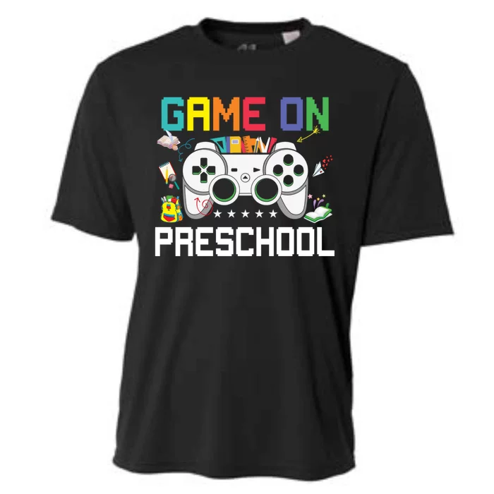 Game On Preschool Back To School Gamer Funny Preschool Gift Cooling Performance Crew T-Shirt