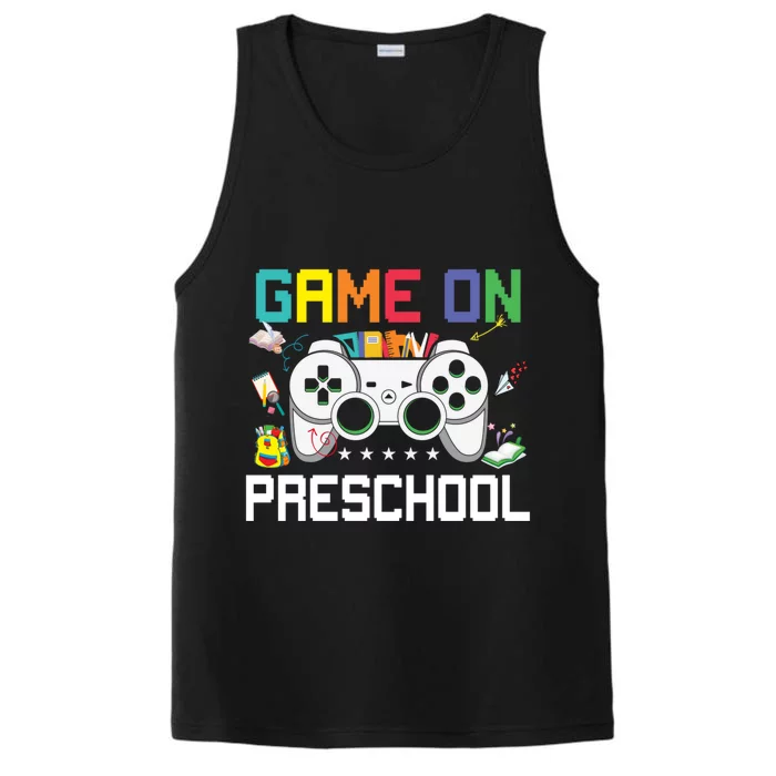 Game On Preschool Back To School Gamer Funny Preschool Gift Performance Tank