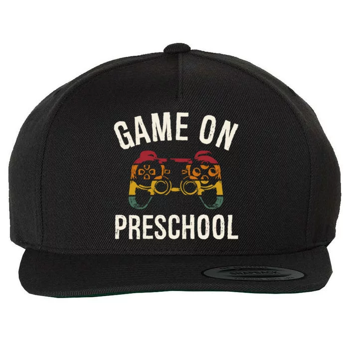 Game On Preschool Funny Back To School First Day Of Sc Gift Wool Snapback Cap