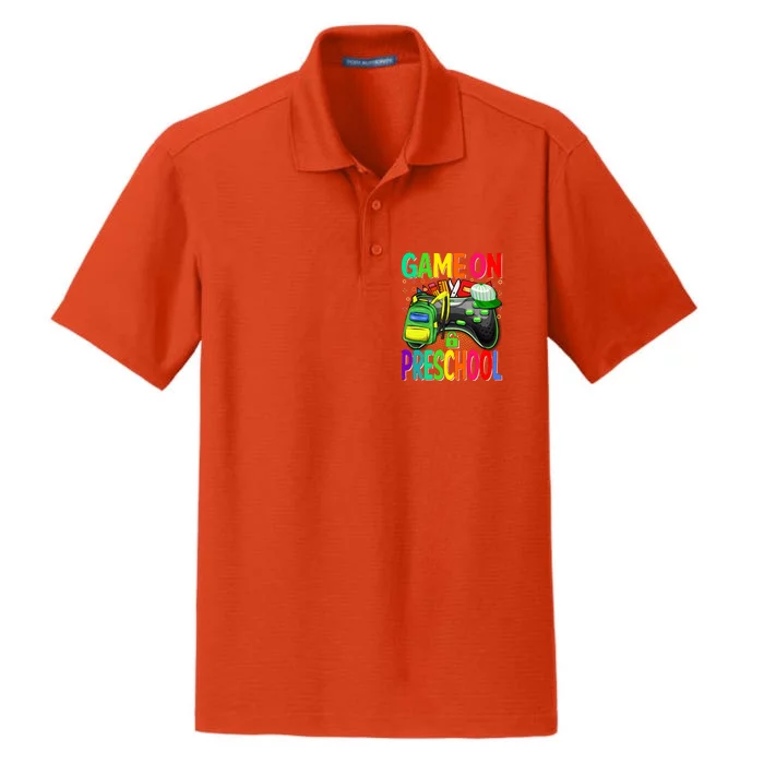 Game On Preschool Back To School Preschool Level Unlocked Gift Dry Zone Grid Performance Polo