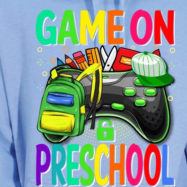 Game On Preschool Back To School Preschool Level Unlocked Gift Unisex Surf Hoodie