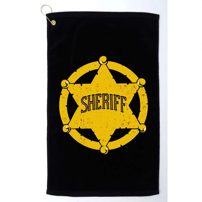 Graphic Occupation Police Officer Sheriff Badge Platinum Collection Golf Towel