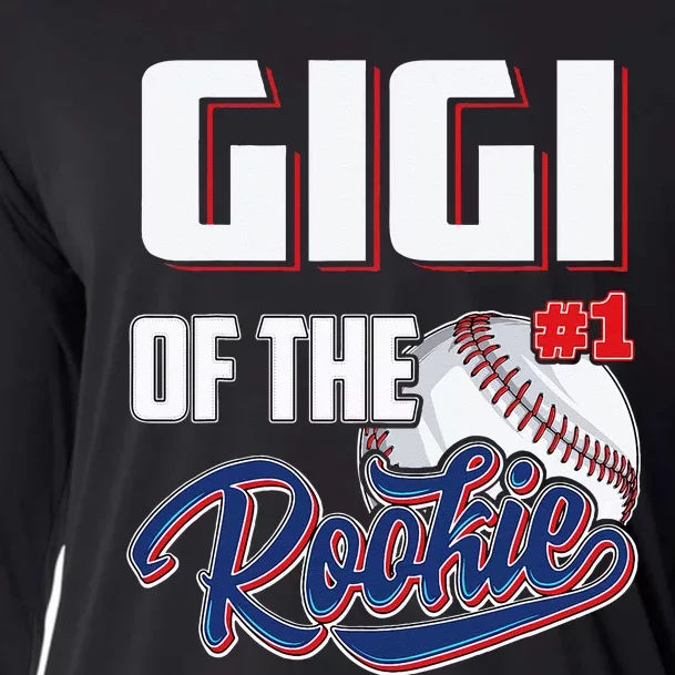 Gigi Of Rookie 1 Years Old Team 1st Birthday Baseball Cooling Performance Long Sleeve Crew