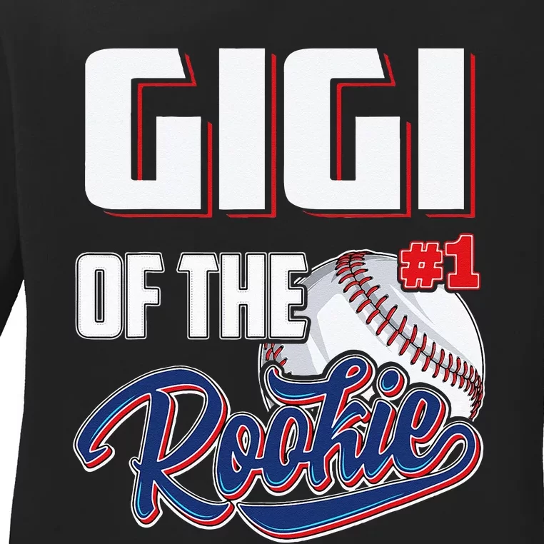 Gigi Of Rookie 1 Years Old Team 1st Birthday Baseball Ladies Long Sleeve Shirt