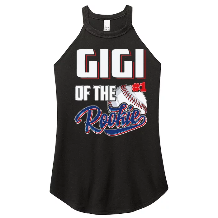 Gigi Of Rookie 1 Years Old Team 1st Birthday Baseball Women’s Perfect Tri Rocker Tank