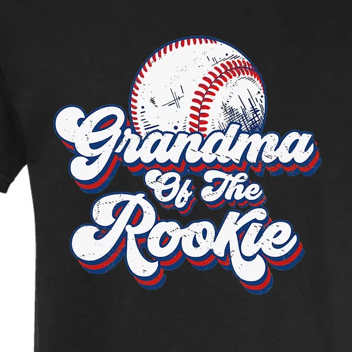 Grandma of Rookie 1st Birthday Baseball Theme Party Garment-Dyed Heavyweight T-Shirt