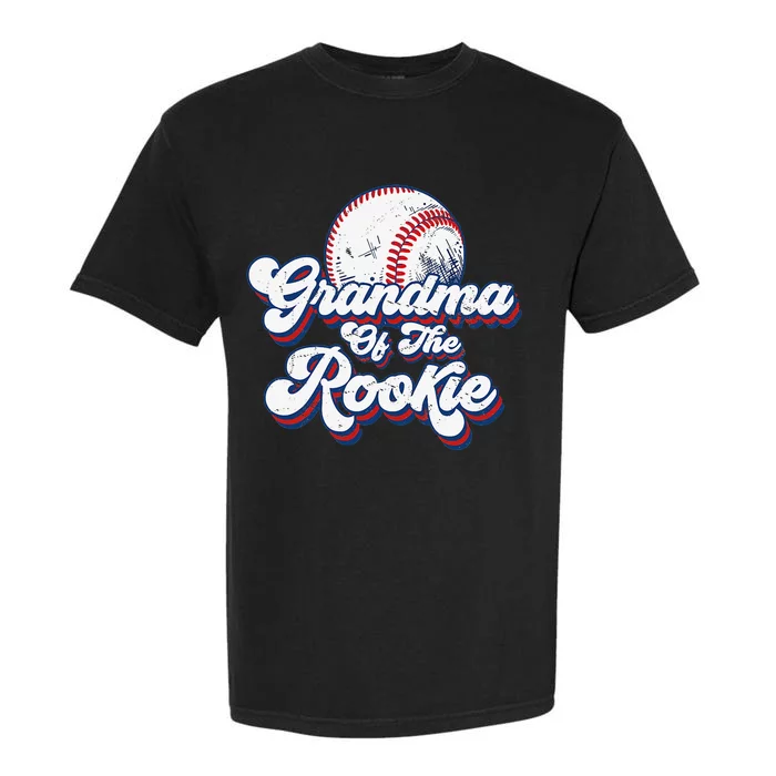 Grandma of Rookie 1st Birthday Baseball Theme Party Garment-Dyed Heavyweight T-Shirt