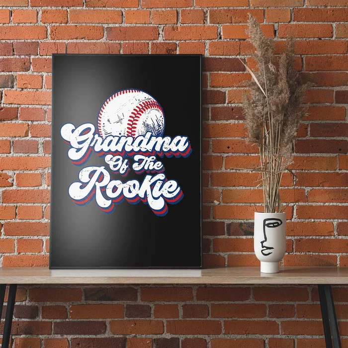 Grandma of Rookie 1st Birthday Baseball Theme Party Poster