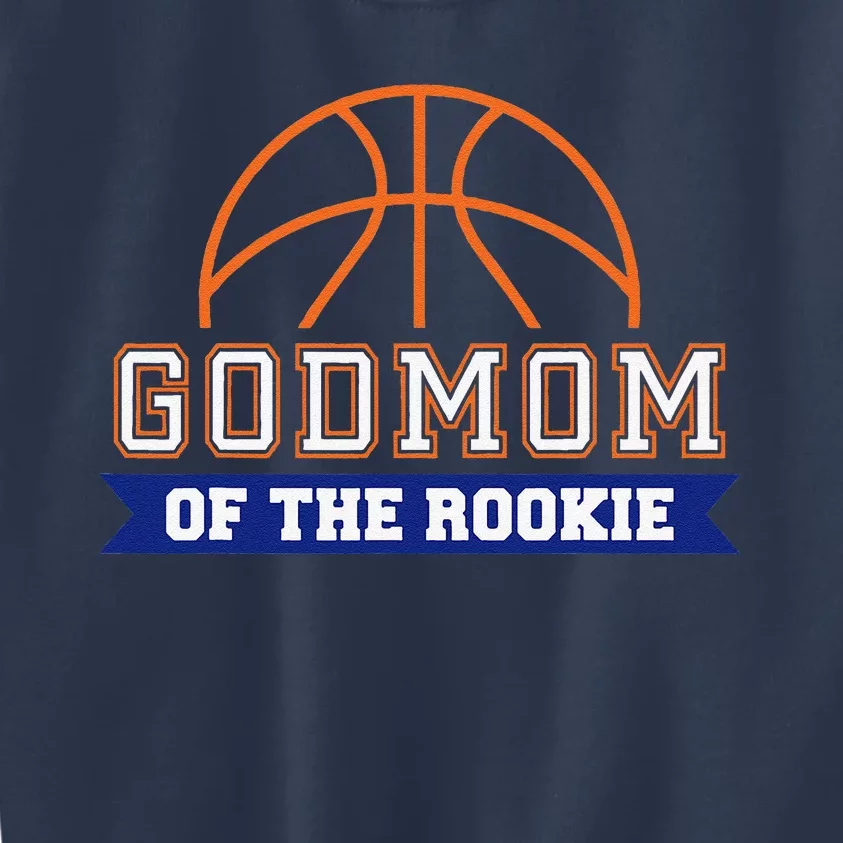 Godmom Of Rookie 1st Birthday Basketball Theme Matching Kids Sweatshirt