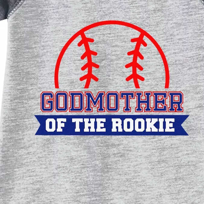 Godmother Of Rookie 1st Birthday Baseball Theme Matching Infant Baby Jersey Bodysuit