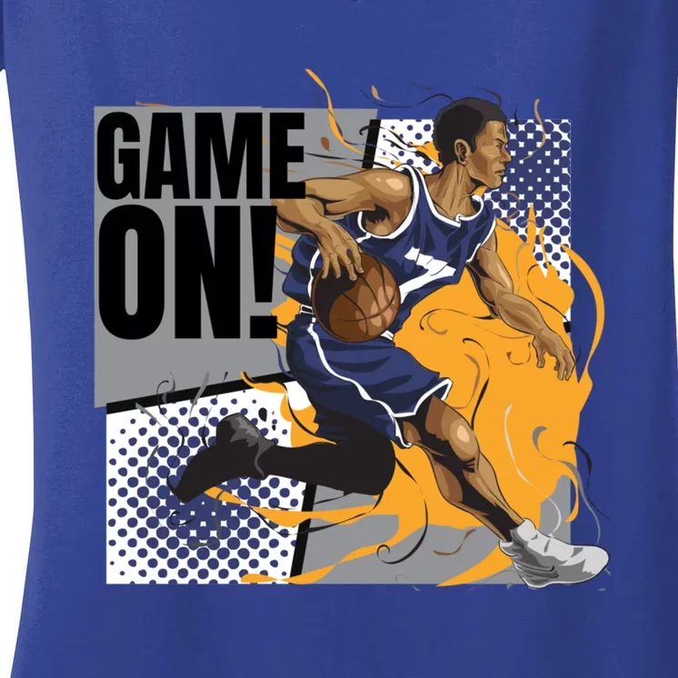 Game On Rocking Streetwear Graphic Print Hip Hop Designs Gift Women's V-Neck T-Shirt