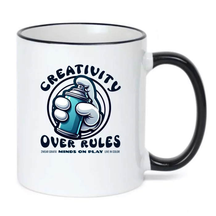 Graffiti Over Rules: Break All Boundaries Black Color Changing Mug